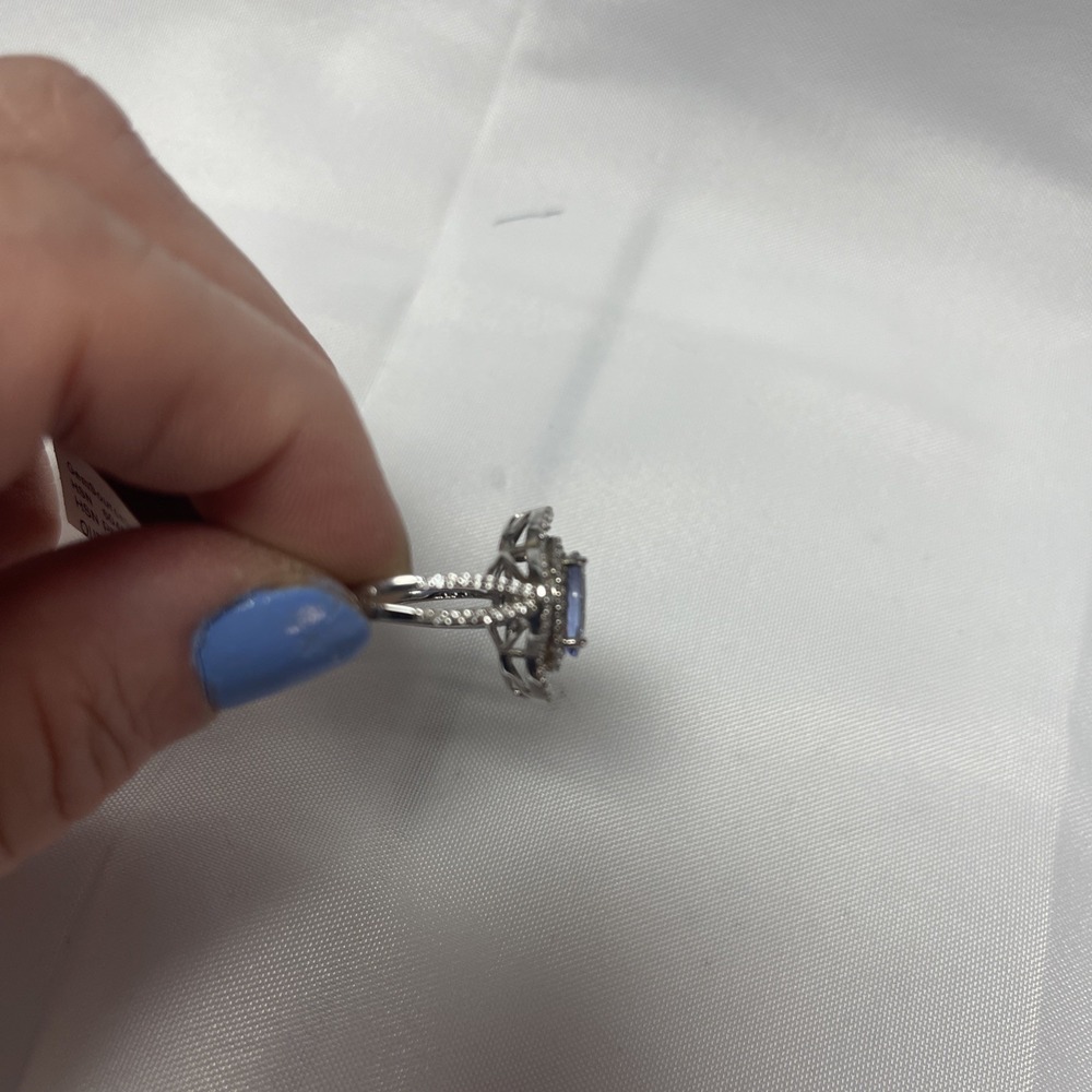 925 Sterling Silver Women's Tanzanite Ring Size 7 New Stunning - Picture 7 of 15